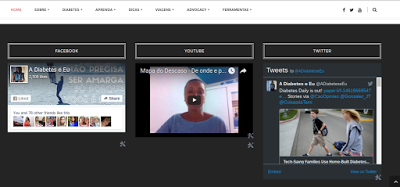 redes sociais, facebook, youtube, twitter, layout, blog, diabetes, adiabeteseeu