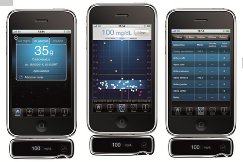 ibg star, iphone, glicemia, medição, aparelho, diabetes, sanofi